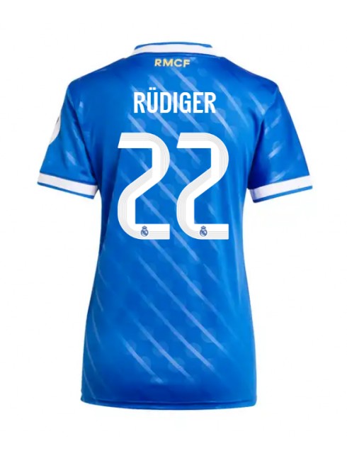 Real Madrid Antonio Rudiger #22 Zenski Rezervni Dres 2025-26 Kratak Rukavima Real Madrid Antonio Rudiger #22 Zenski Rezervni Dres 2025-26 Kratak Rukavima